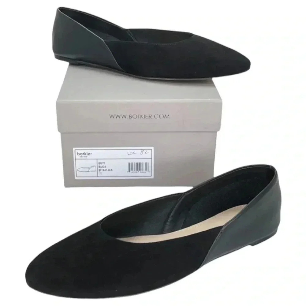 Botkier Britt Womens Flats 5M Black Leather Slip On